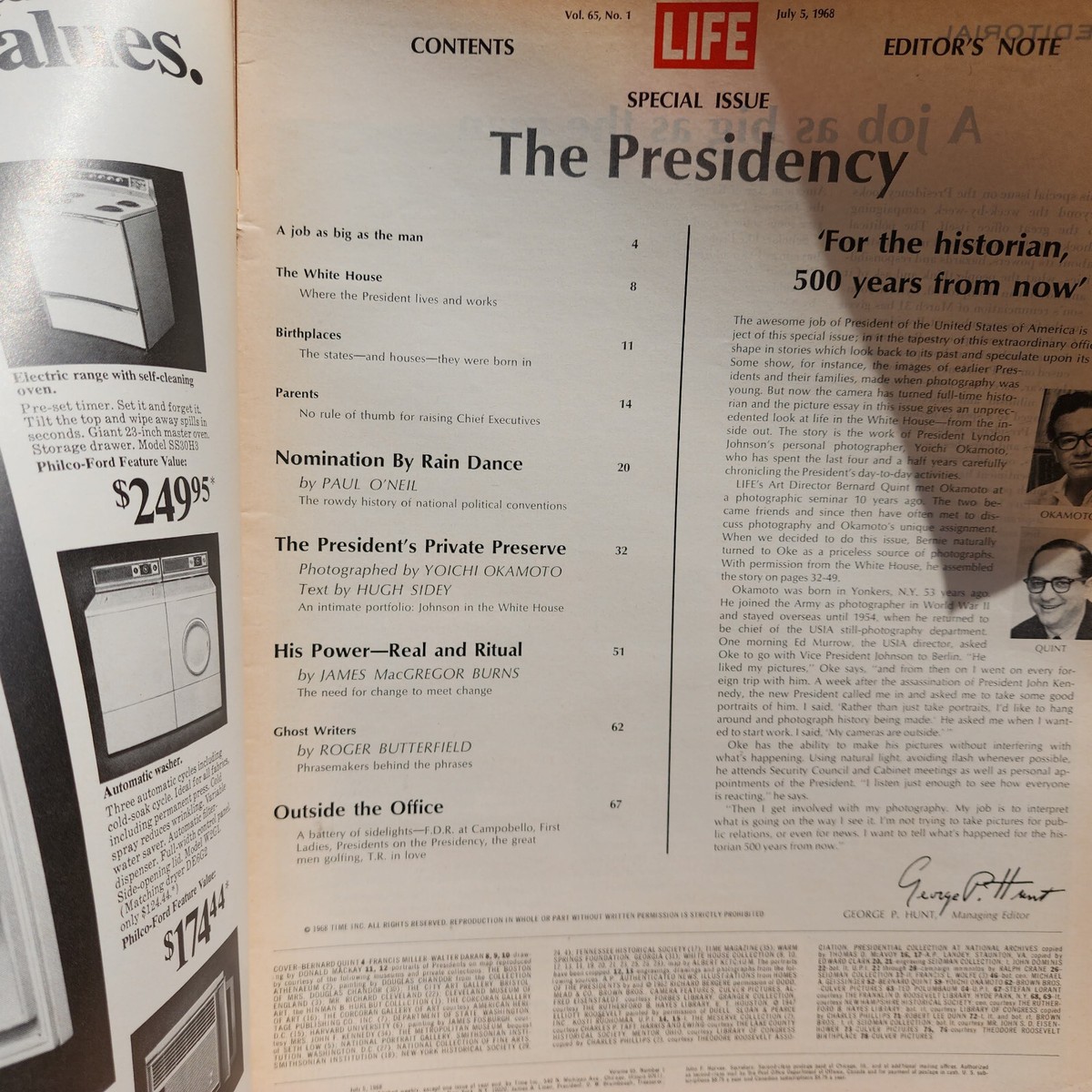 LIFE特集 The Presidency 1968年7月5日号 LIFE特集 The Presidency 1968年7月5日号 Life Magazine Special