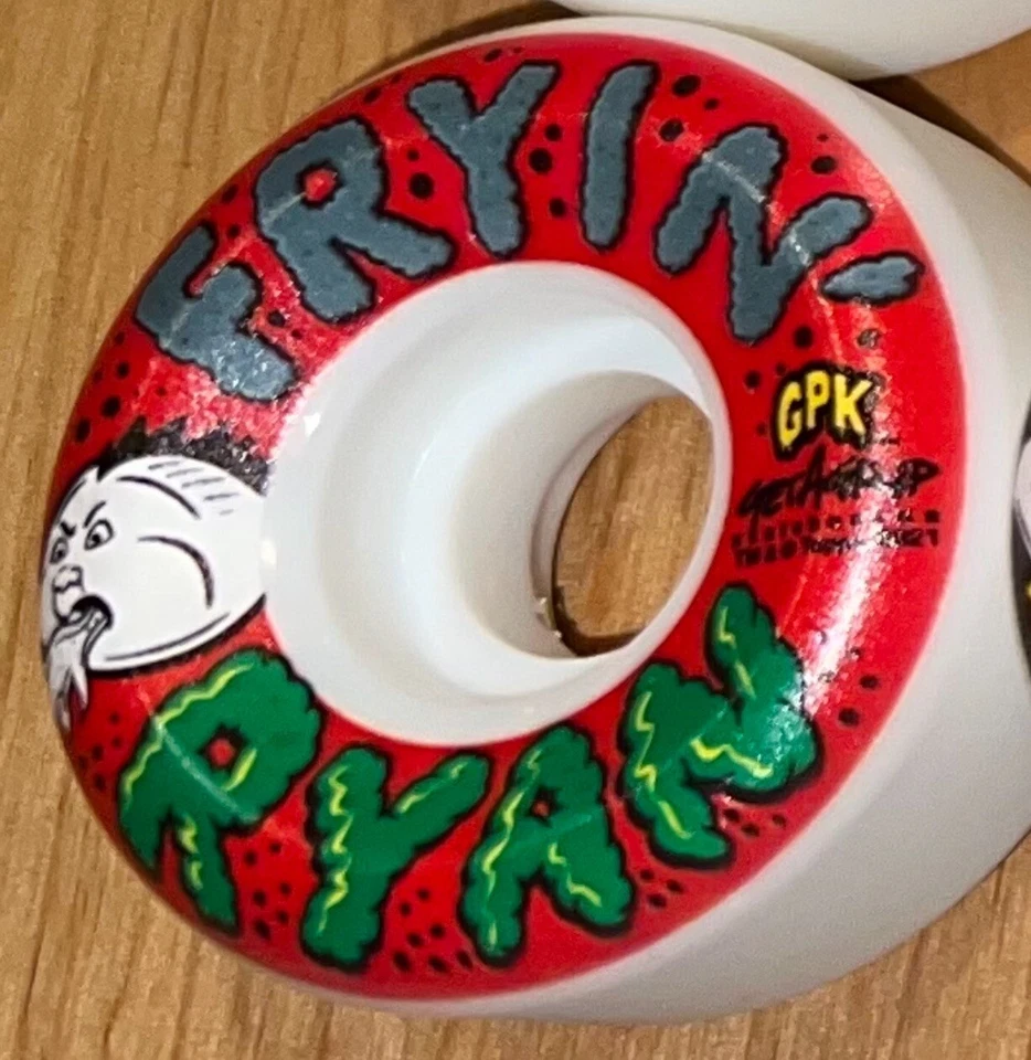 (4 Fryin Ryan) Topps Garbage Pail Kids Get A Grip Series 2 Skateboard Wheels