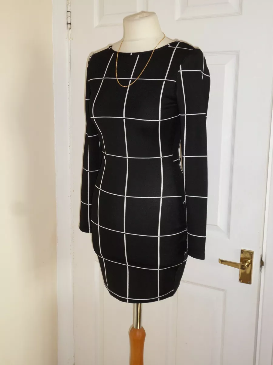 AX Paris* Designer Checked Dress Size UK 10 Debenhams Party Casual | eBay