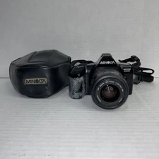 Minolta Maxxum 3000i 35MM SLR Film Camera With AF 35-70 Lens & Case Untested