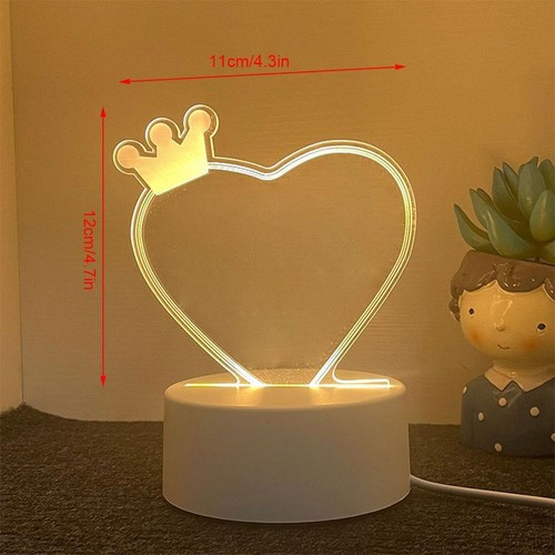 Luminous Erasable Acrylic Memo Board+ Pen- Romantic For Couple' Night Gift P8T3 - Picture 8 of 12