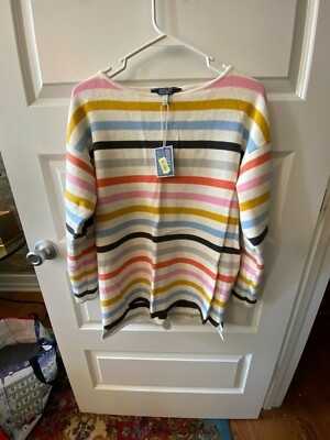 Joules Knitwear Striped Sweater Tunic UK 12 US 8