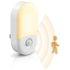 2 Pack LED Motion Sensor Night Light Motion Activated Plug In Wall Light