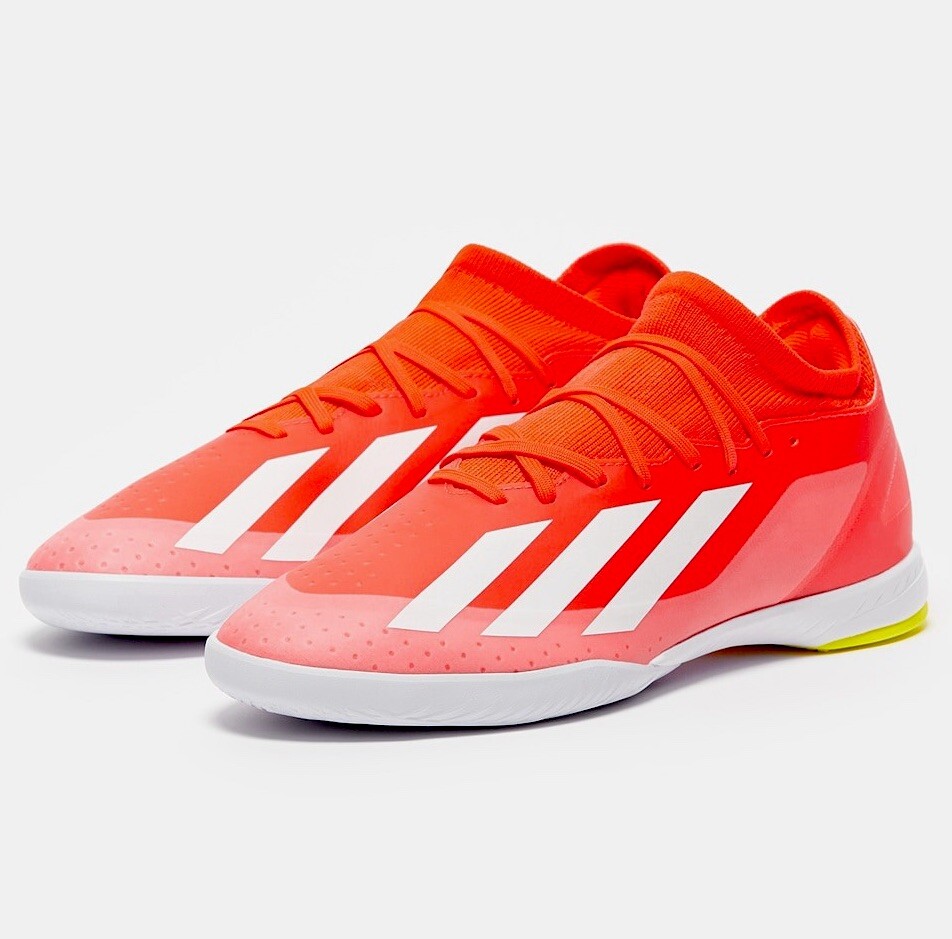 Мужские футбольные бутсы Adidas X Crazyfast League Indoor, размер 11, красные кроссовки #704