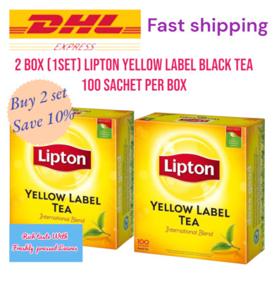 2 box (1 set) Lipton Yellow Label Black Tea 100 Sachet per box - FAST SHIPPING