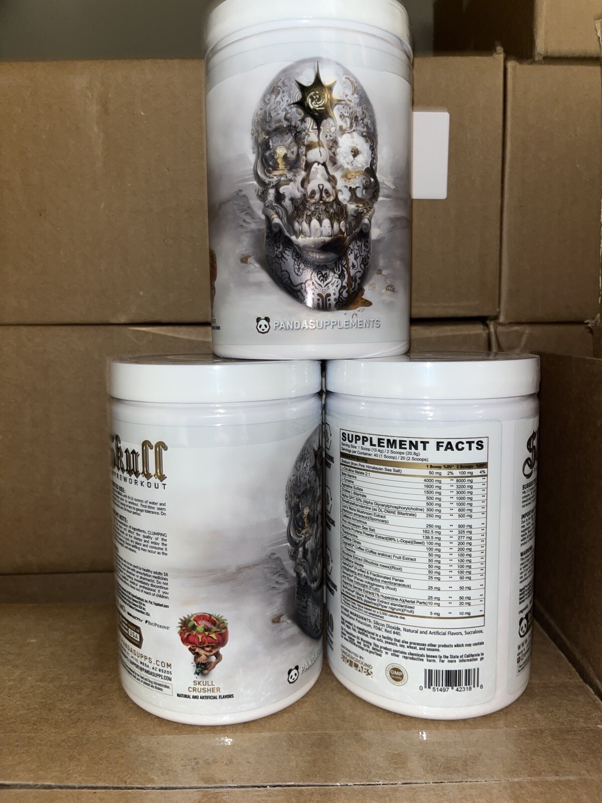 Panda Supps SKULL PREWORKOUTSKULL CRUSHER Energy Focus PUMP eBay