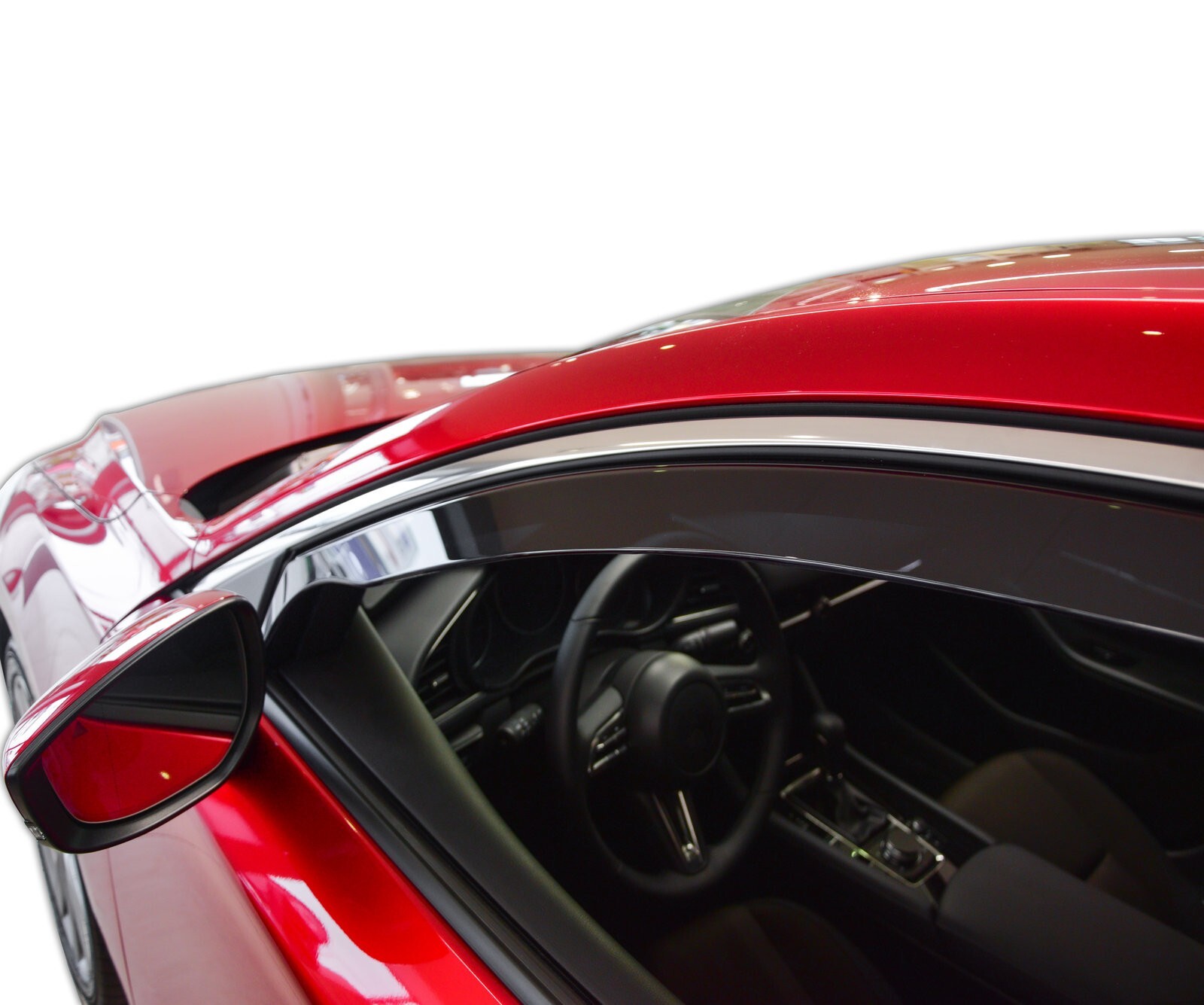 Déflecteurs de vent teintés Mazda 3 2019+ anti-buée et réduction du bruit - 4