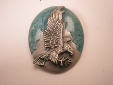 Striking Eagle Theme  1987 CLASP ONLY Vintage SISKIYOU BUCKLE CO Bolo Neck Tie