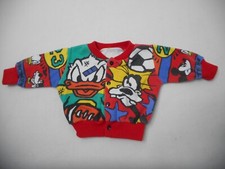 Vintage Minnie Mickey Mouse Sweatshirt Toddler Colorblock 80s 90s Disney Sz 12M