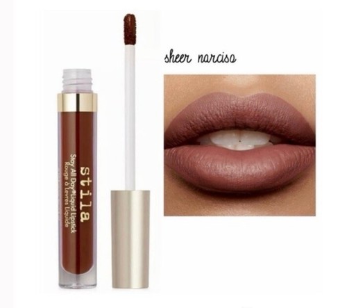 2  PacSTILA Stay All Day Sheer Liquid Lipstick Sheer Narciso Full Size-Brown Bx2 - Picture 1 of 2
