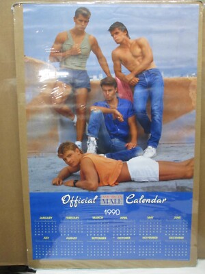 American male official calendar Hot Guys ORIGINAL Vintage Poster