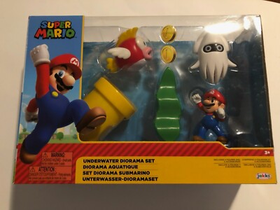Nintendo Super Mario Nintendo 2.5'' Underwater Diorama Set JAKKS Pacific New