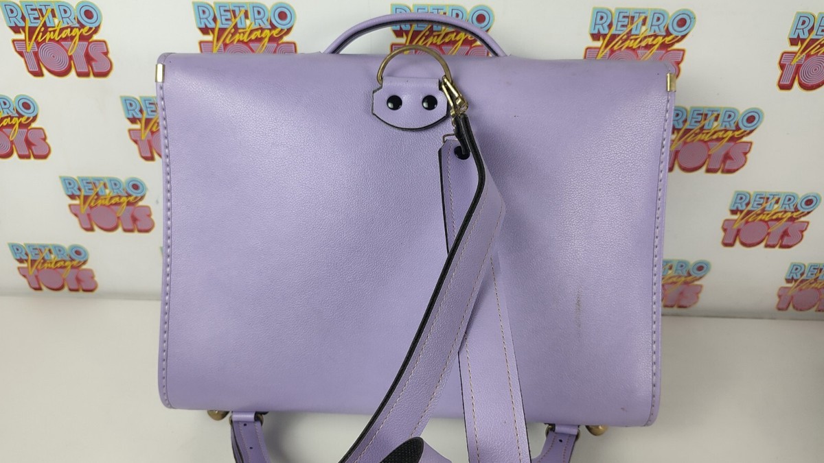 Cartella Classica Da Scuola Quadra Viola In Poliestere 600D, Capiente 5 Litri, Con Strisce Riflettenti E Porta-nome - 4