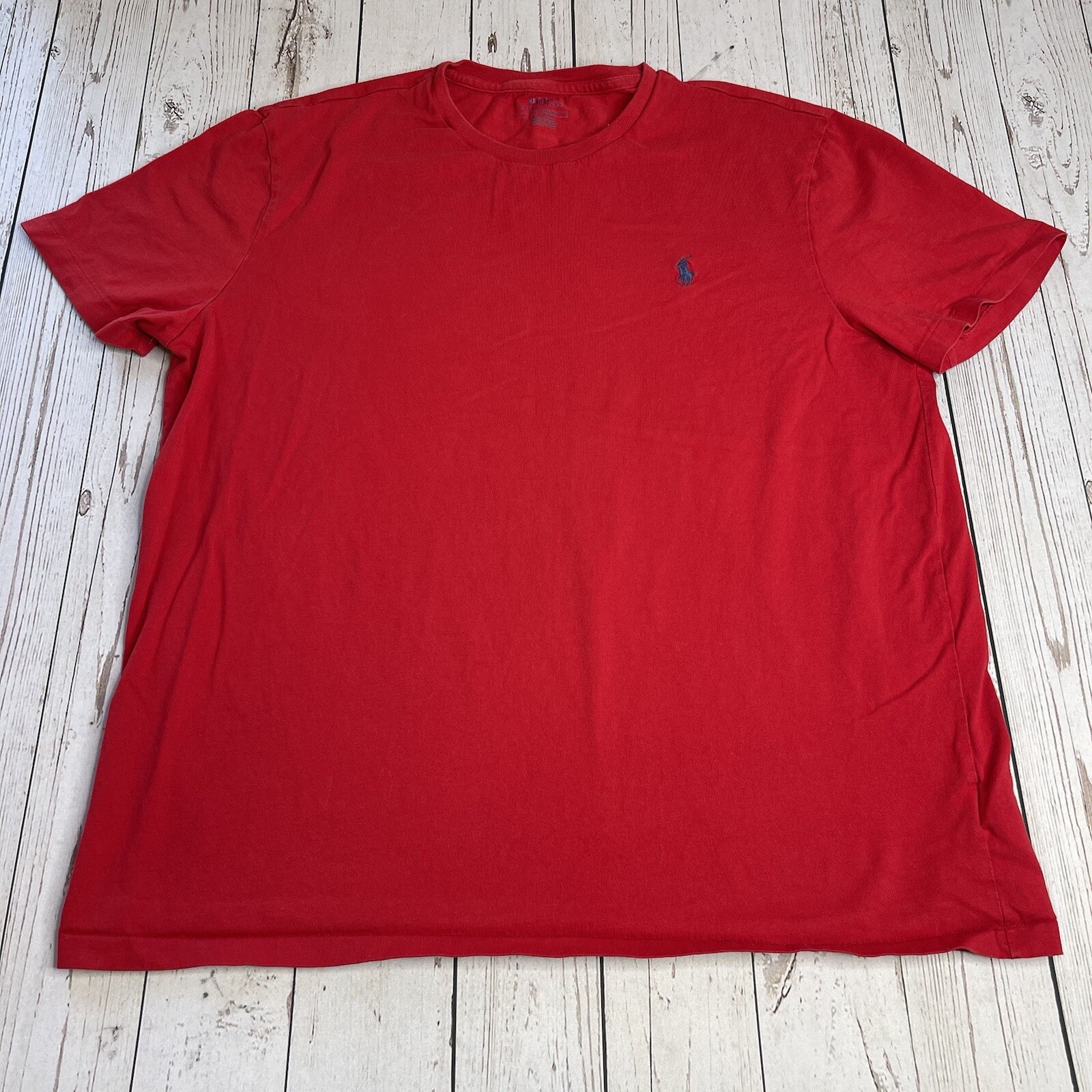 PONY Polo Ralph Lauren t shirt uomo grande rossa manica corta girocollo logo ricamato