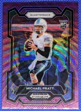 2024 Panini Prizm Draft Picks MICHAEL PRATT RC #144 Purple Wave