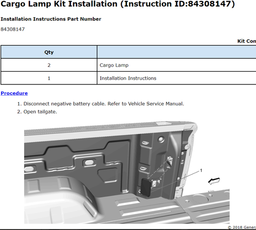 Chevrolet Silverado o GMC Sierra 2019-2025 carrocería nueva kit de luces de plataforma LED 84659238 - Imagen 7 de 7