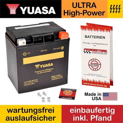 Harley-Davidson Road Glide Ultra, Batterie YUASA AGM 32Ah|500A (inkl 7,50 Pfand)