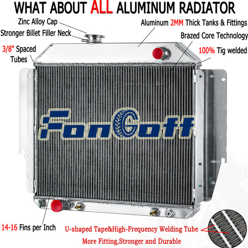 4-Row Radiator Fit 1979-91 Ford E100 E150 E250 E350 Econoline 5.0/5.8L DPI970