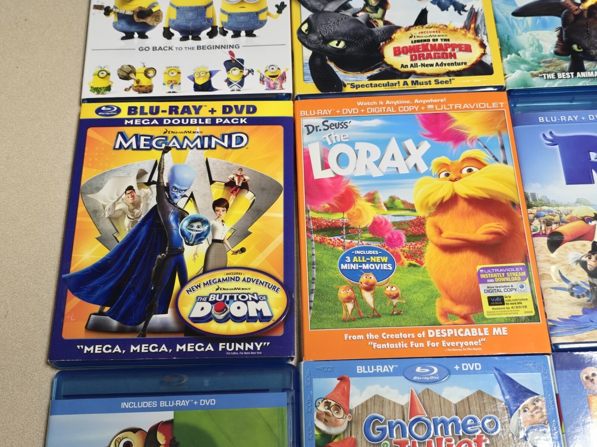 ANIMATED KIDS LOT * 15 Blu-Ray Movies * SHIPS SAME DAY! * MINT