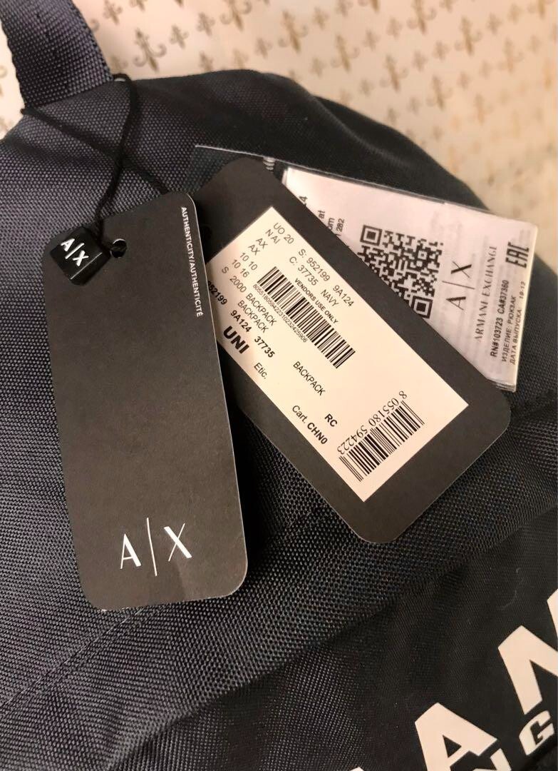 Armani Exchange Backpack Navy Blue | eBay