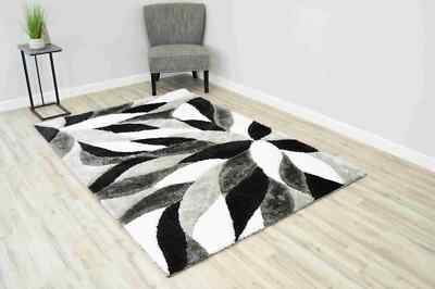 4D SHAGGY Modern Stylish Living Room Area Rug  Design 6994