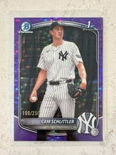 2025 Topps Chrome 1st Bowman Cam Schlittler /250 #BCP-166 Purple