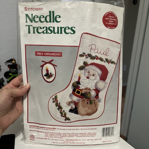 Needle Treasures Santa’s Big Night Stocking Kit