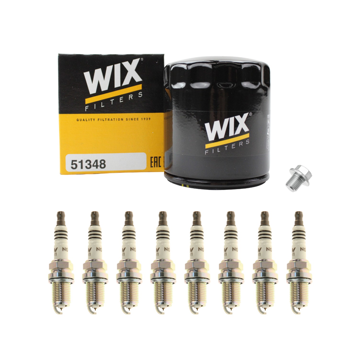 Wix Engine Oil Filter  NGK 8 Iridium IX Spark Plugs kit for 4Runner Tundra V8