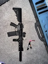 Kwa Q10 AEG Recoil Airsoft Rifle Black+gear+hard Case