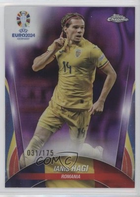 2024 Topps Chrome UEFA Euro Purple Lava Refractor 31/175 Ianis Hagi #112 n0c