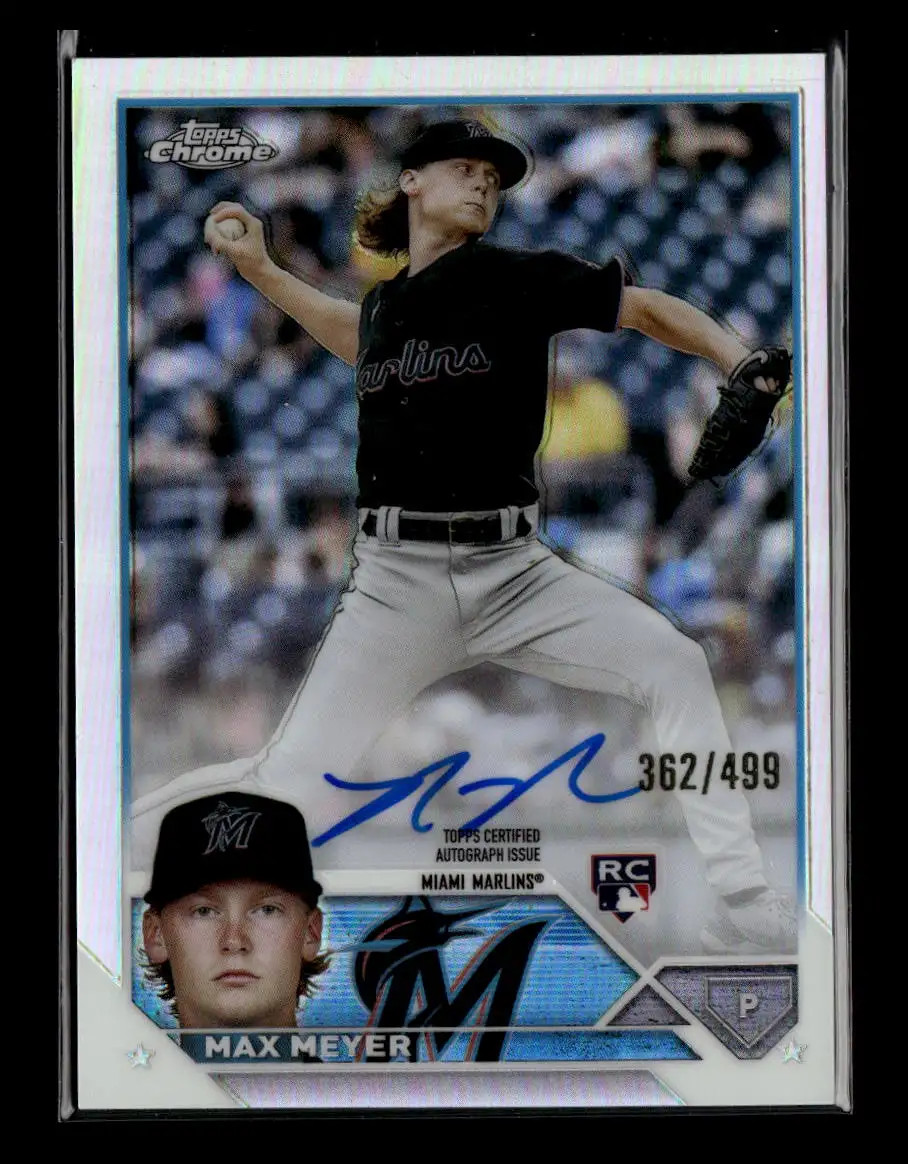 Max Meyer 2023 Topps Chrome Rookie Refractor Auto #/499