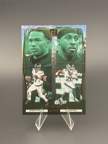 Breece Hall / Garrett Wilson #18 2024 Panini Donruss Production Line card