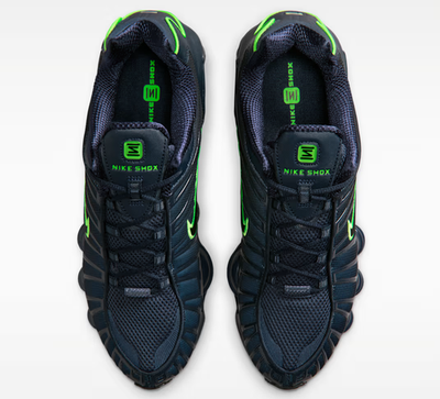【だいや様】NIKE Shox TL ブラック ライトグリーン Nike Shox TL Shoes Thunder Blue Obsidian Green Strike Black Men's