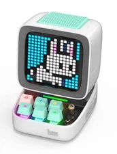 Divoom Ditoo-Pro Portable Bluetooth Speaker White rabbit with games,Clock NEW