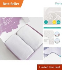 Baby Bassinet Sheets 100 Cotton 2 Pack Compatible with Multiple Brands