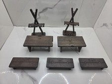 Vintage 1973 Playmobil Accessories tables benches and weapon stands