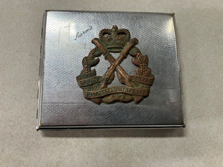 Vintage Australian ArmyCigarette Case Royal Aust Infantry Corps approx80x8x90mm
