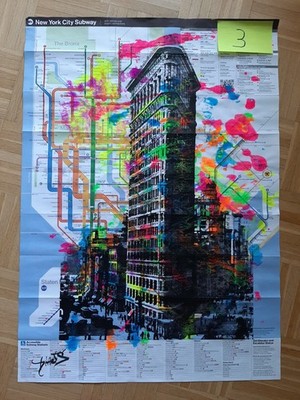 Art on Subway Map, FLATIRON BUILDING, 82 cm x 60 cm*NEU*TOP*NEU*