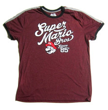 Super Mario Bros. 2XL Red Graphic T-Shirt Short Sleeves Nintendo Unisex Adult
