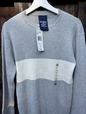 Polo Ralph Lauren 100 Cotton Men's Sweater Small Brand New from 2005 Grey White