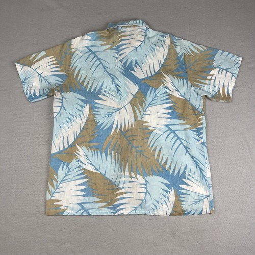 Vintage Remington Victor Kiam Shirt Mens Large Palm AOP Loop Collar Camp USA 80s - Picture 3 of 12