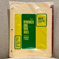 Boorum & Pease Mylar Reinforced Ring Book Index w/ 26 A-Z Leather Tabs S312-21
