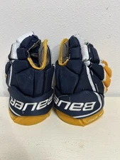 Bauer Vapor X800 Lite Hockey Gloves Blue/White/ Yellow Junior Size 12