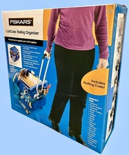 Fiskars CraftCrate Rolling Organizer Pockets scrapbooking art storage portable