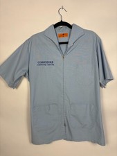 Vintage 1970s Commodore Computer Center Work Shirt Jacket Zip Front Made USA