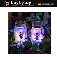 Solar Laterne Im Einmachglas Led Solarlampe FüR Garten Terrasse Balkon Deko 2