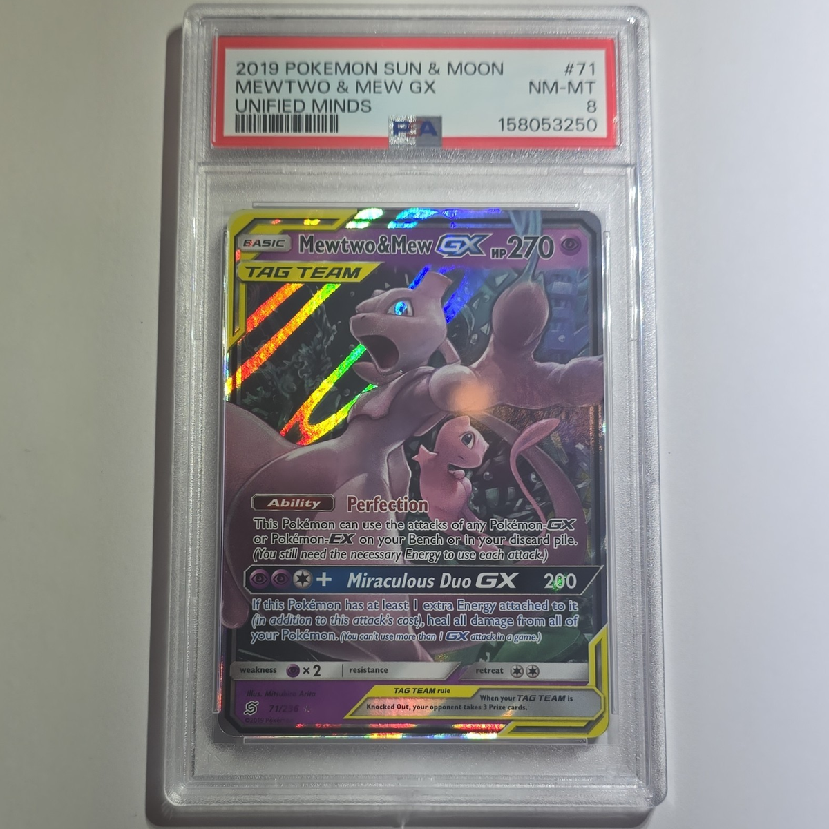 Mewtwo & Mew GX 71/236 Sm-Unified Minds Holo for sale online | eBay