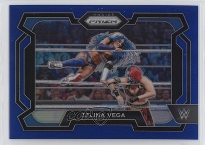 2024 Panini Prizm WWE Blue Prizm 195/199 Zelina Vega #71 17x6