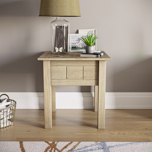 Solid Wood Side Table Bedside Coffee Lamp Plant Stand Wax Living Room Furniture - Picture 3 of 6