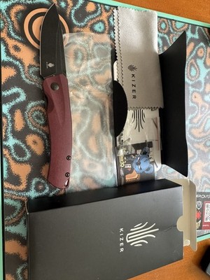 KIZER Assassin Agressor front flipper Liner Lock Richlite Handles 154CM Steel